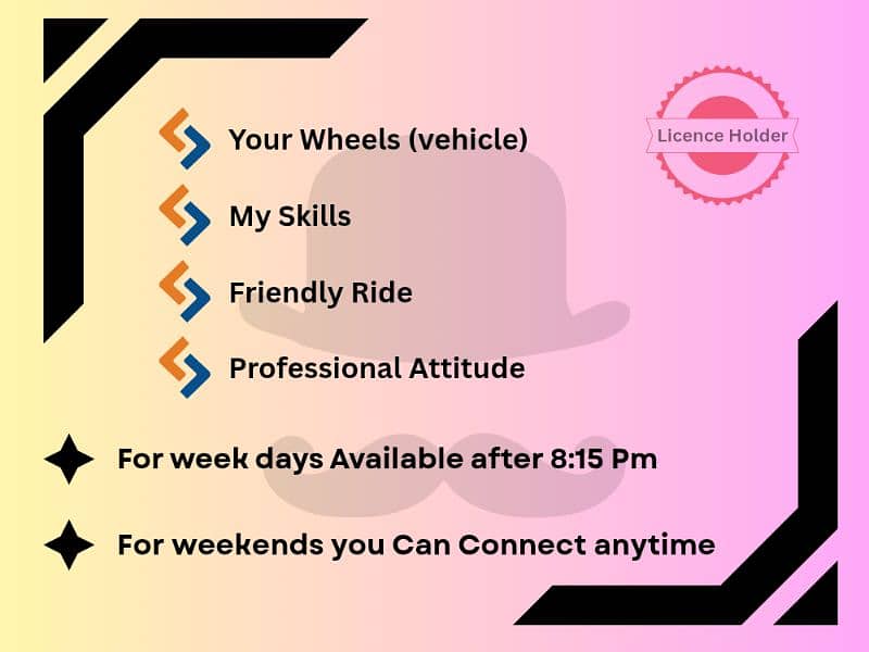 Pick and Drop Service, Car Ride service, Transport, Driver 1