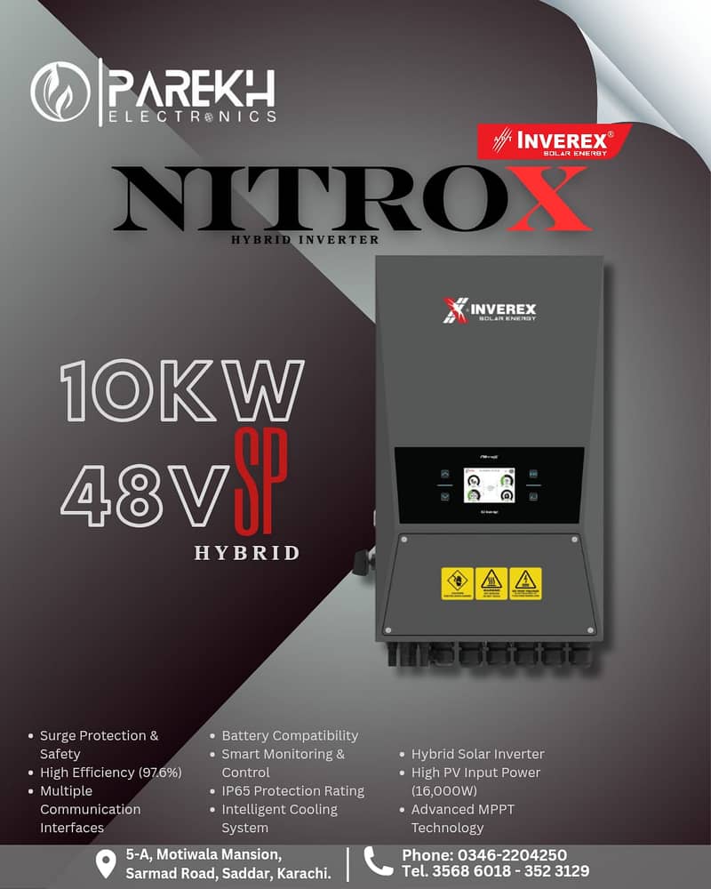 Hybrid Solar Inverter | Nitro X  Inverters | 10 Kw 48 VSP | Hybrid In 0
