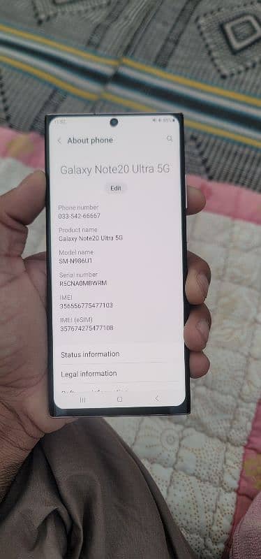 Samsung Nota 20 ualter ram 12 and room 128 dul Sim non pta Sim not wok 1