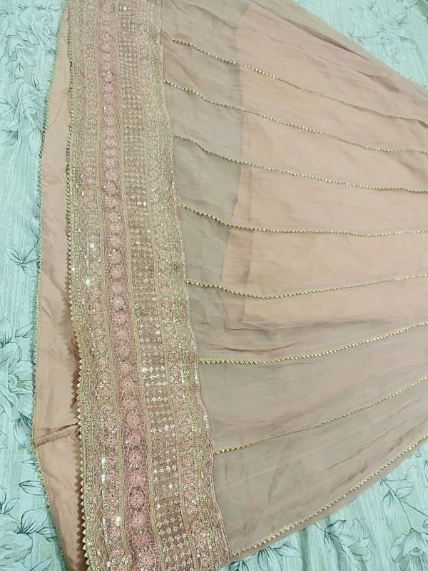 3 piece chiffon small size frock for sale 2