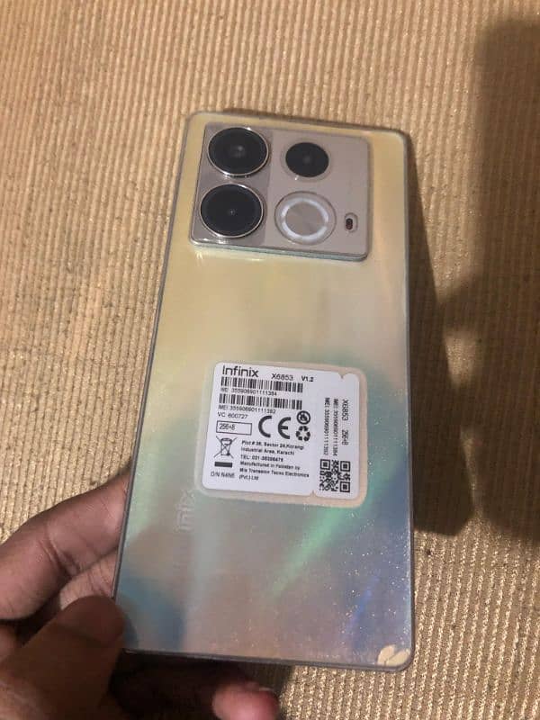 Infinix Note 40 | 256GB ROM - 8+8GB RAM | Titan Gold Color 1