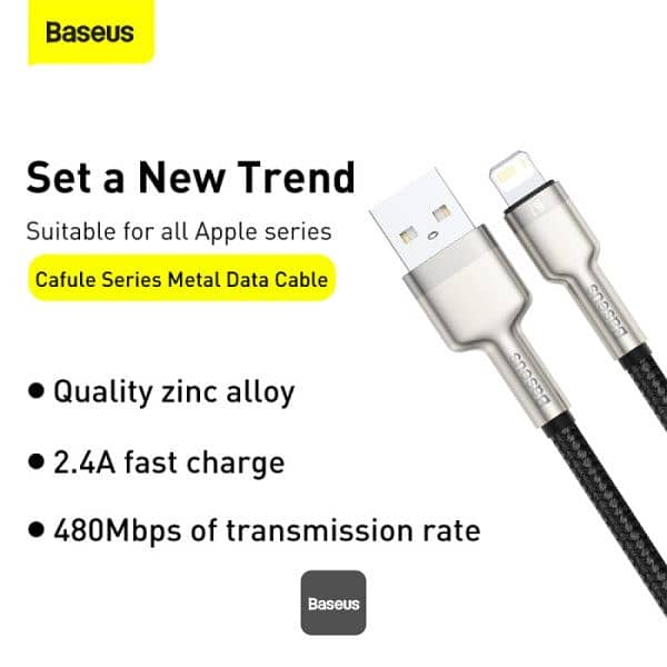 Baseus Cafule Series Usb To lightning metal data cable 5