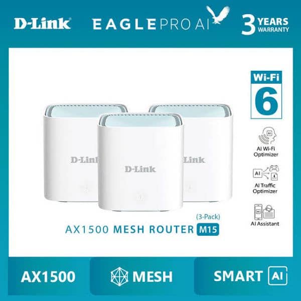 Dlink M15 wifi 6 Ai-Mesh dualband Router 0