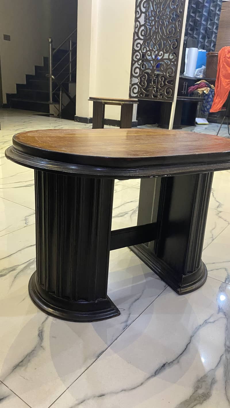 Pure Sheesham Wood 3pc table set 4
