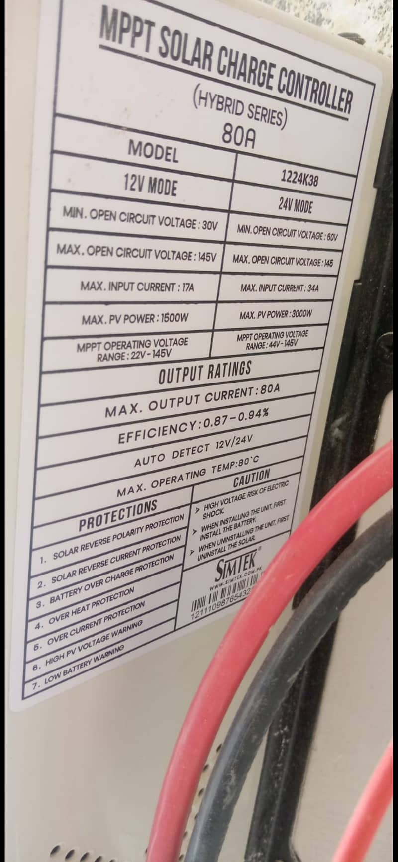 Solar MPPT 80A Simtek Original 1 week used 6