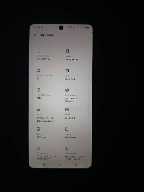 Infinix hot 40 9