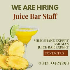 Juice bar staff - Milkshake Expert - Jobs - Male & Female staff