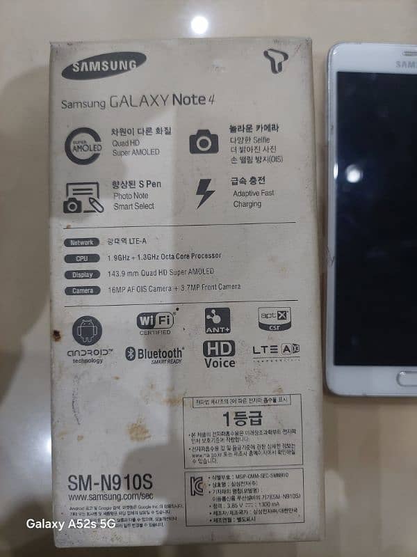 Samsung galaxy note 4 with box and charger 9