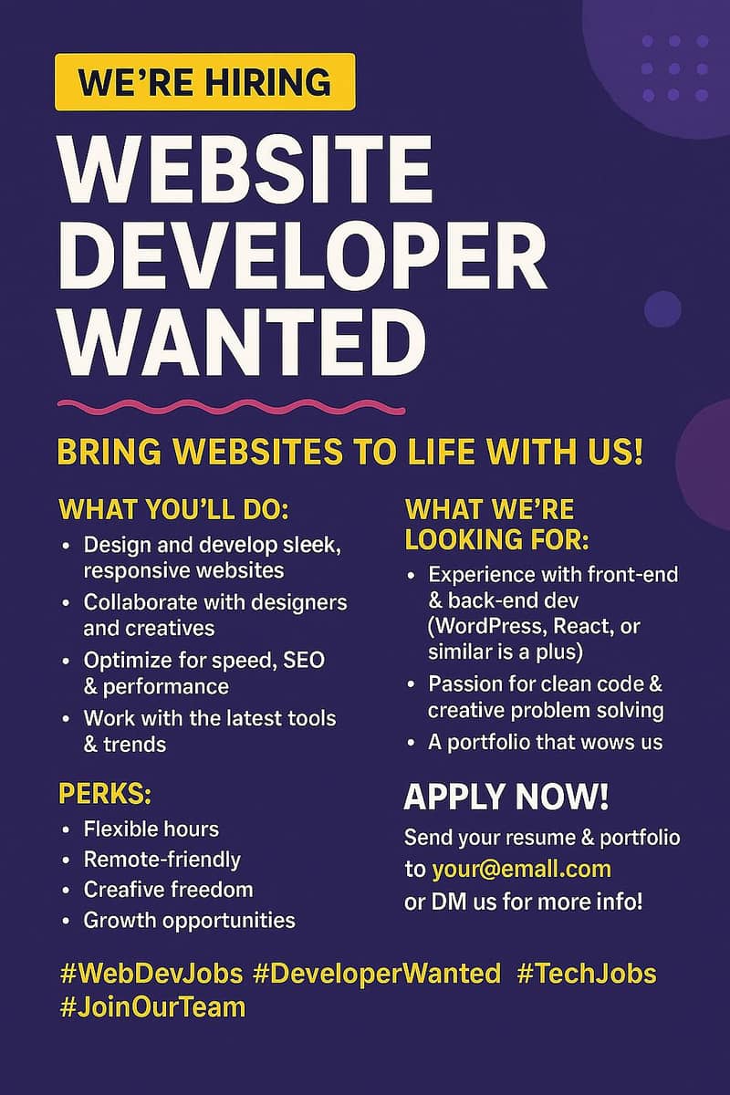 Website developer Needed 0