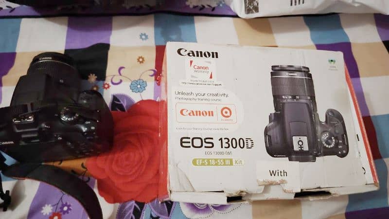 Canon 1300d wifi dslr with 18-55mm lens Full box and all accessories. 0