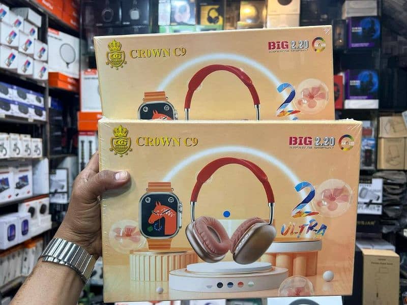 C9 Ultra 2 Smart Watch+Wireless Headphones+7 Straps|Free Delivery+Gift 1