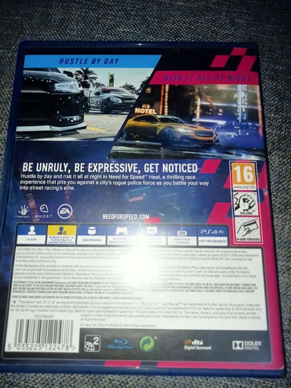 Need For Speed Heat PS 4 cd 4