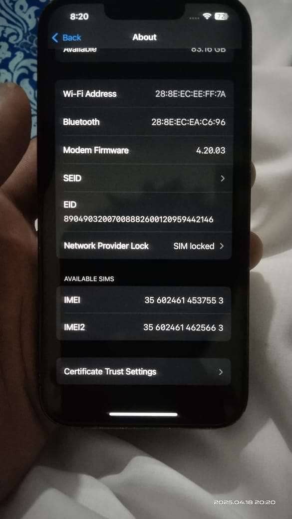 IPhone 13 Pro / JV / BH 82 / Waterpack / 10 by 10 condition 2