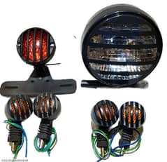 Set Cafe racer set of 3 back light frount light and 4 indicators