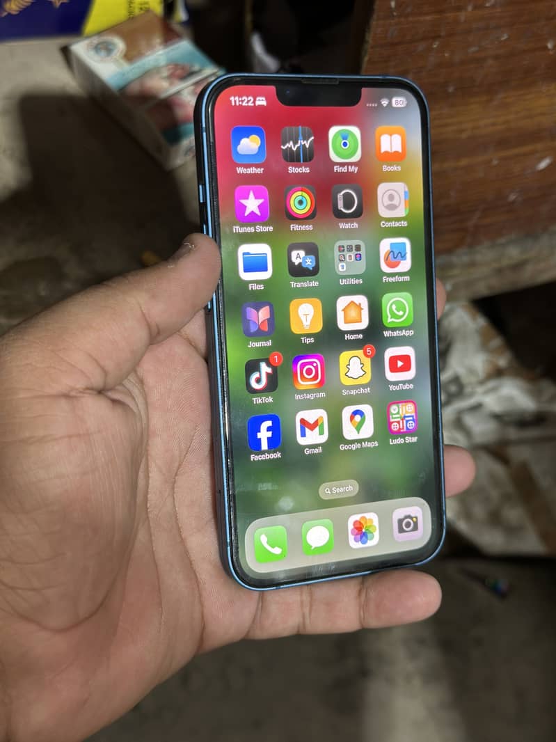 IPHONE 13 128 gb jv blue color 2 month sim time 0