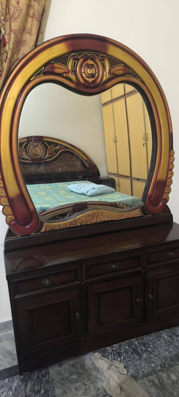 Bed set with dressing table, double bed witb dressing 2