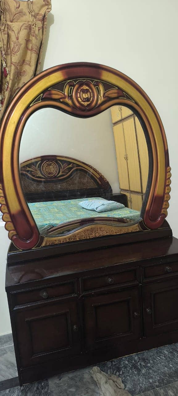 Bed set with dressing table, double bed witb dressing 3