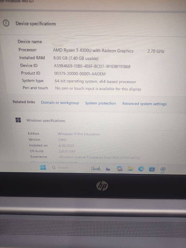 hp probook 445 G7 urgent sale 0