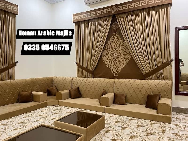 Arbi Majlis Sofa - Saudi Majlis - L Shape - Majlis Sofa in Lahore 19