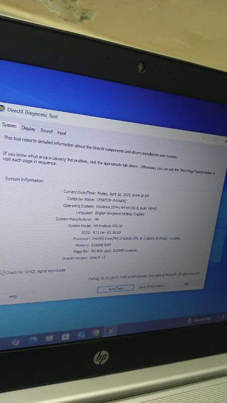 hp ProBook 430 g6 core i5 8th gen 0