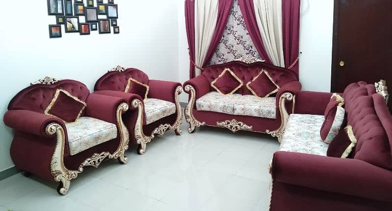 7 Seater Sofa set.  Contact#: 03334446547 6