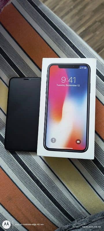 Iphone X 256 gb [Pta Approved] with box 0