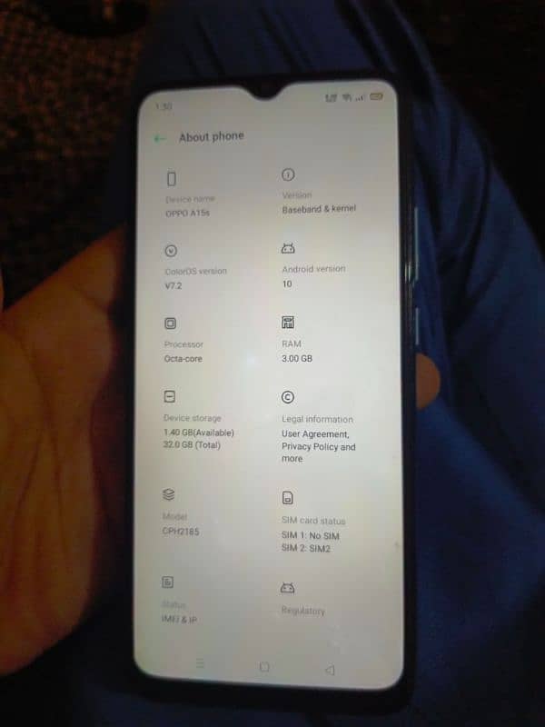 OPPO A 15 3/32 WITH BOX ONLY 8