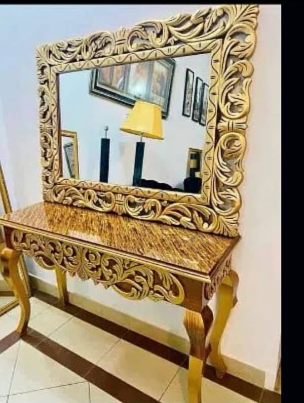 pure wooden dico paint console and mirror 0