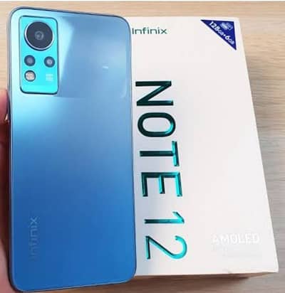 infinix note 12 Sale 6 128 memory with box charger