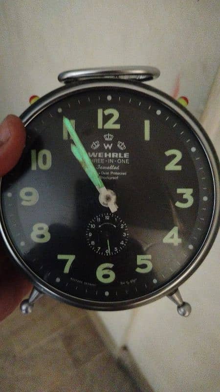Antique Germany Wehrle Table Clock Three in One Vintage strike Alarm 0