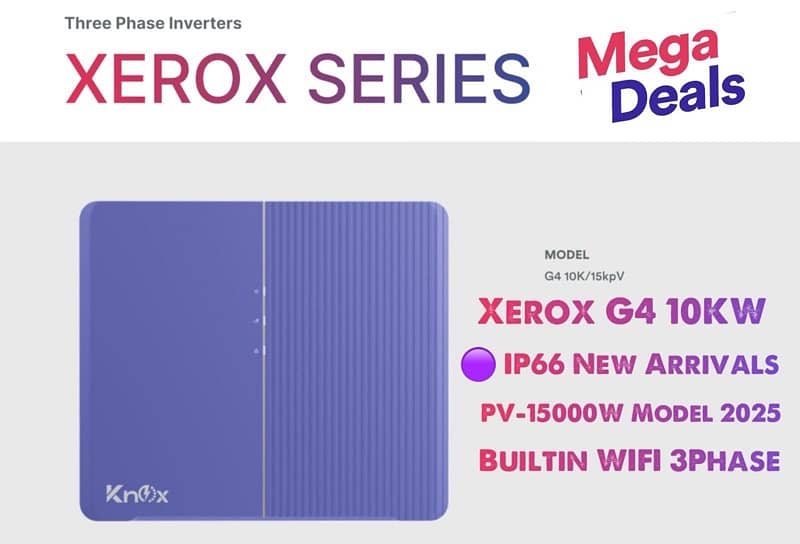 Knox Xerox 10kw/15kw G4/G4 pro ongrid inverter available for sale 0