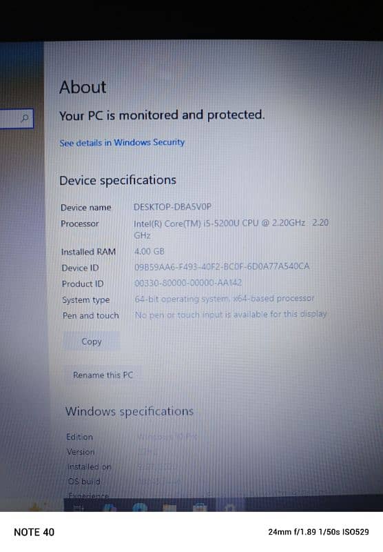 ergodevice all ok ram 4Gb rom 512 core i5 3
