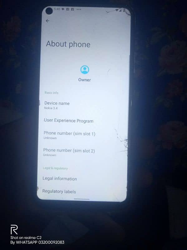 back camera damage hai condition 10 by 8 2