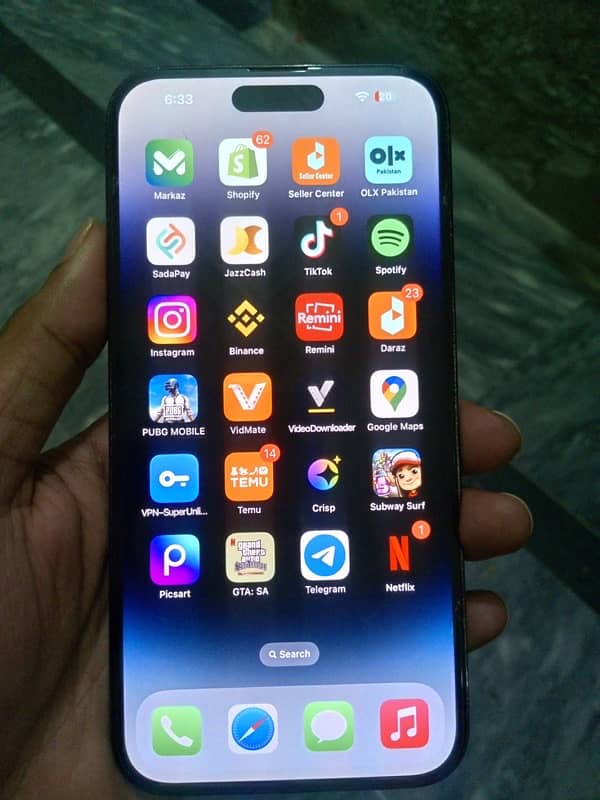 Iphone 14 pro max 128 gb non pta with box  black color for sale 7