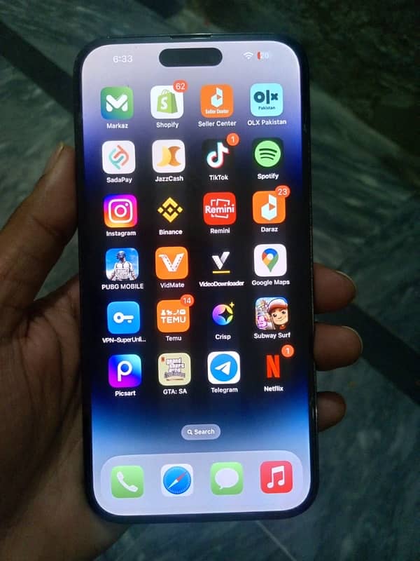 Iphone 14 pro max 128 gb non pta with box  black color for sale 8