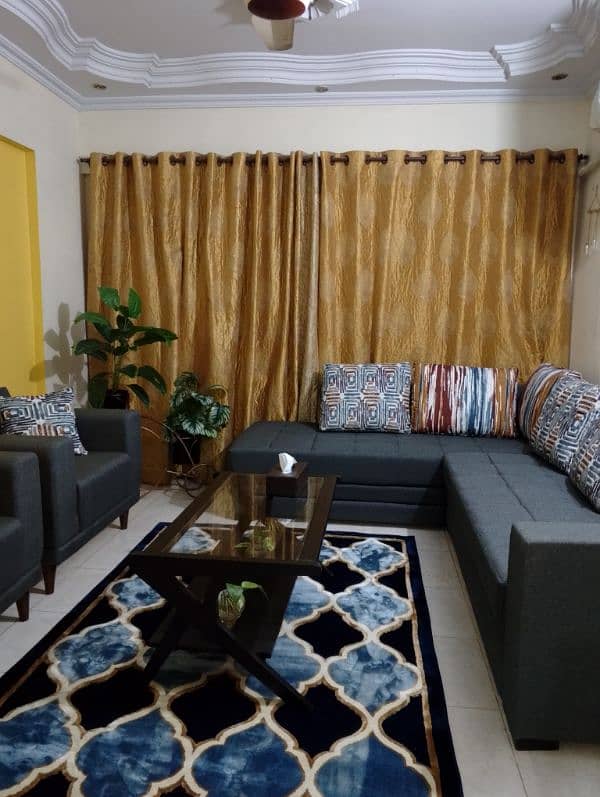 L shape 5 seater +2 sofas+8 cushions 0
