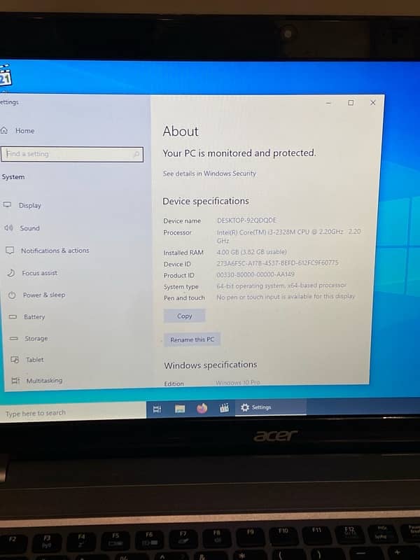 Laptop Acer 4