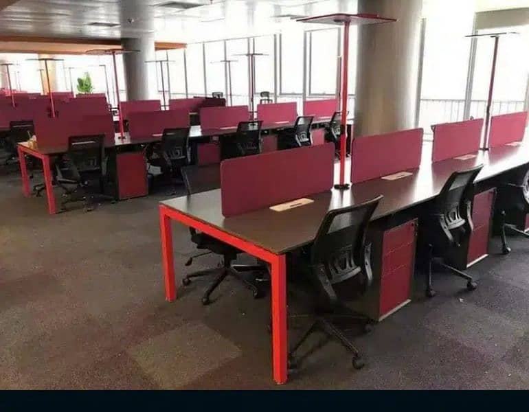 Computer Office Workstation Tables and Chairs 7