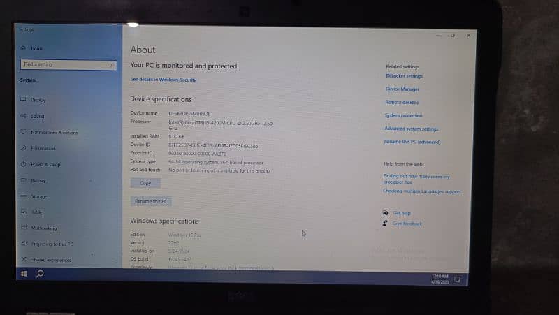 dell laptop core i5 4 th generation 5