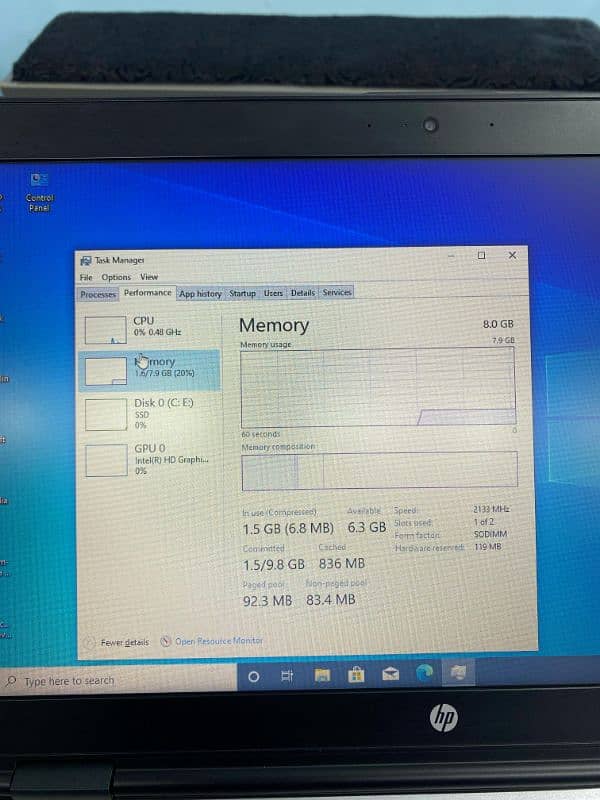 HP I5-6TH (8/256) (15" screen size) 8