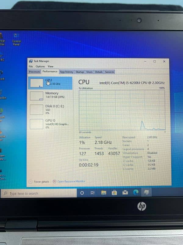 HP I5-6TH (8/256) (15" screen size) 9