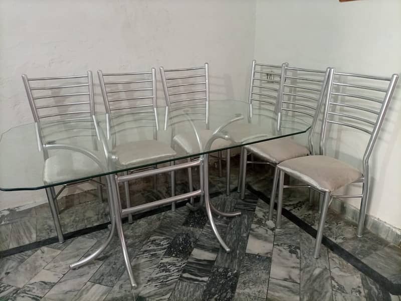 Glass Dinning Table with Chairs 0