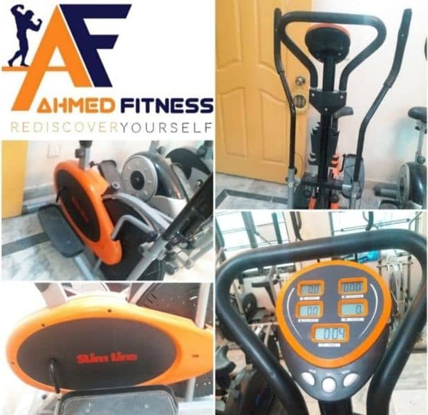 exercise cycle elliptical cross trainer magnetic upright bike gym 10