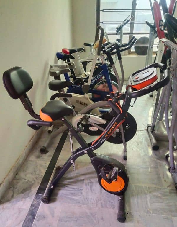 exercise cycle elliptical cross trainer magnetic upright bike gym 18