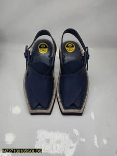 Premium Navy Blue Peshawari Chappals
