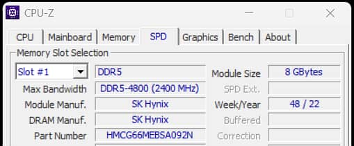 8GB DDR5 Laptop RAM | 4800MHz SK Hynix | SODIMM | Like New 0