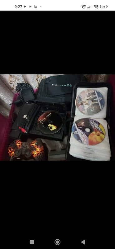 PS2 slim,29cds,origional case,custom controller 2