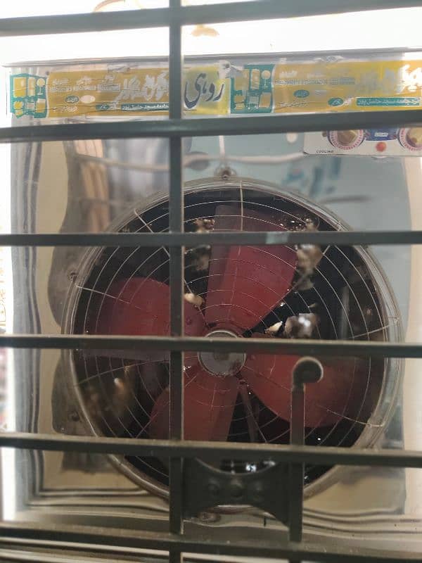 room cooler good condition steal body and full size with stand 1