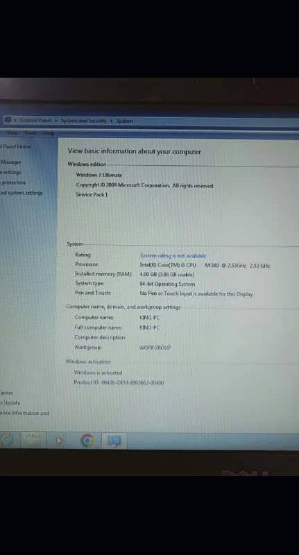 Core i5 first generation 4gb ram 10by8 condition 1
