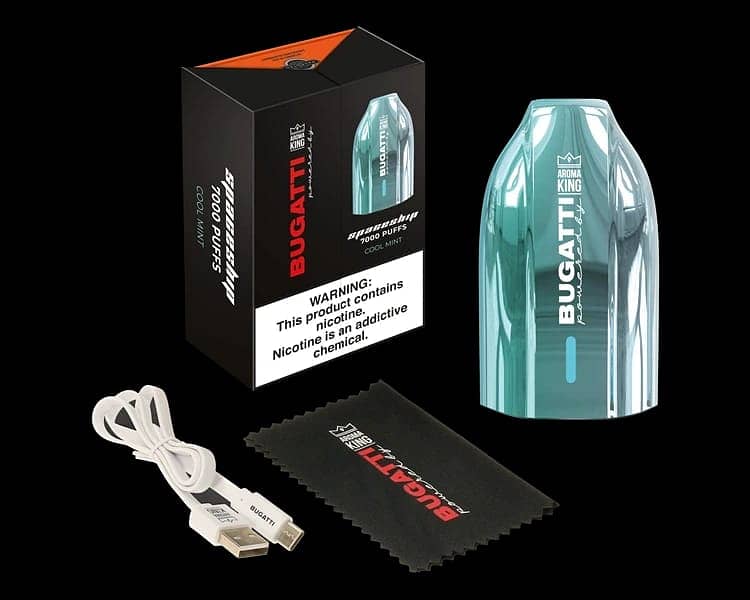 BUGATTI 7000 PUFFS AROMA KING DISPOSABLE VAPE NICOTINE 50% 3